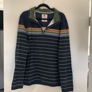 Men’s Fat face Large Denim 1/4 zip